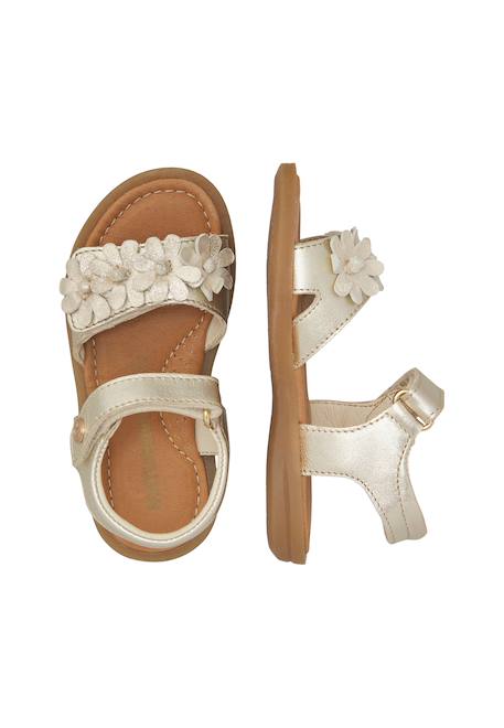 Sandales en cuir nindy Platine- 4 - vertbaudet enfant 
