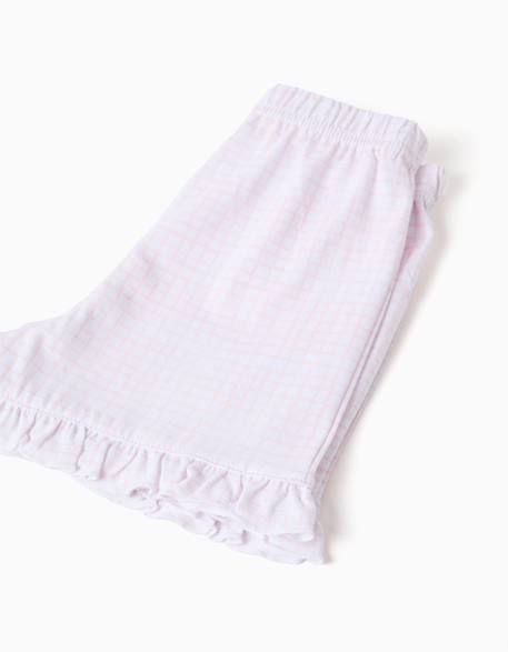 Pyjama en coton à manches courtes et imprimé stitch Rose clair 4 - vertbaudet enfant 