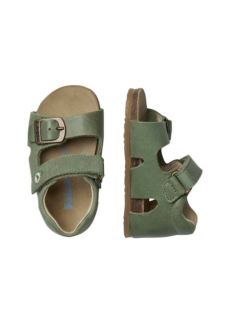 Sandales en cuir avec boucle et scratch bea Beige-+Bleu-+Gris-+Jaune-+Marine-+Marron-+Orange-+Rose-+Rouge- 14 - vertbaudet enfant 