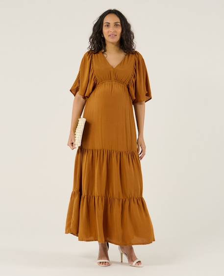 Robe de grossesse et d'allaitement claudette Camel+Petunia 3 - vertbaudet enfant 