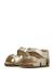 Sandales en cuir lamé avec boucle et scratch bea Argent-+Platine- 10 - vertbaudet enfant 
