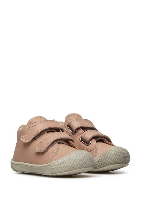 Chaussures en cuir cocoon vl Blanc-rose-+Rose-gris- 7 - vertbaudet enfant 