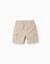 Short long cargo en sergé avec cordon de serrage Beige clair+Marrón 1 - vertbaudet enfant 