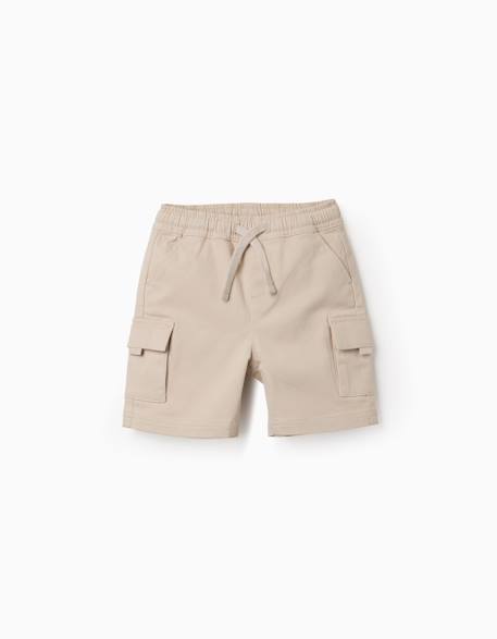 Bébé-Short-Short long cargo en sergé avec cordon de serrage