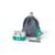 Set lunch box enfant complet avec ses accessoires Bleu dino+Rose birds 1 - vertbaudet enfant 