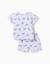 Pyjama en coton à manches courtes avec motif stitch Blanc 1 - vertbaudet enfant 