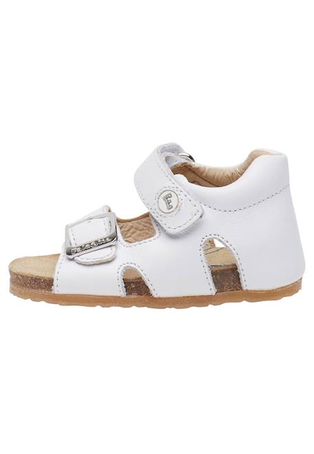 Sandales en cuir de veau ciré bea Blanc- 3 - vertbaudet enfant 