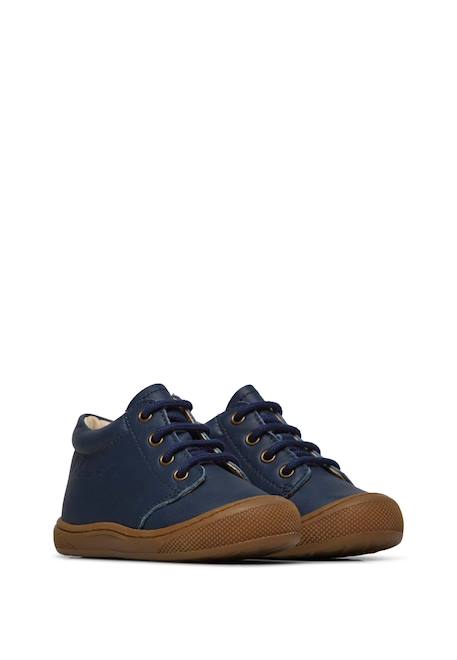 Chaussures premiers pas en cuir cocoon wide Marine- 2 - vertbaudet enfant 