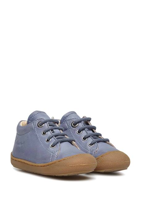 Chaussures premiers pas en cuir cocoon Bleu clair-+Bleu foncé-+Gris-+Jaune-+Sage- 2 - vertbaudet enfant 