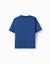 T-shirt en coton avec imprimé time never stops Bleu foncé 2 - vertbaudet enfant 