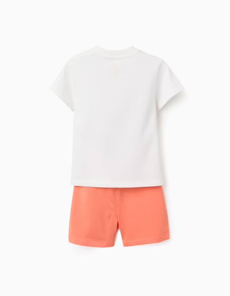 T-shirt en coton et short avec imprimé mickey Orange sombre 2 - vertbaudet enfant 