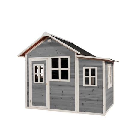 Maisonnette en bois fsc modulable loft 150 Gris+Rouge 1 - vertbaudet enfant 