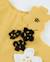 Blouse pour fille en tissu avec applications florales Jaune 3 - vertbaudet enfant 