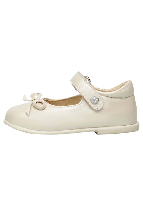 Ballerines en cuir ballet Platine- 3 - vertbaudet enfant 