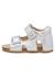 Sandales en cuir lamé avec boucle et scratch bea Argent- 3 - vertbaudet enfant 