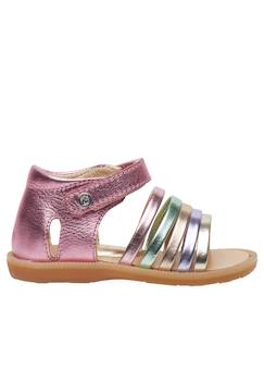 Chaussures-Sandales en cuir rubino