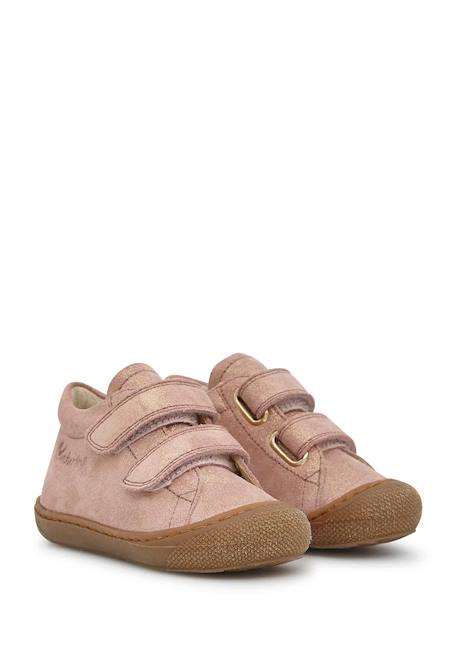 Chaussures premiers pas en suède pailleté cocoon vl Platine-+Rose antique- 7 - vertbaudet enfant 