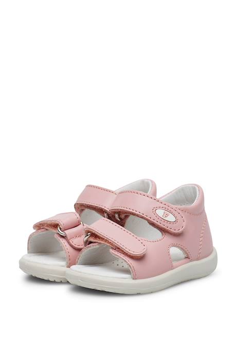 Sandales ouvertes à scratch new river Blanc-+Rose- 10 - vertbaudet enfant 