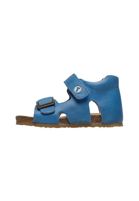 Sandales en cuir avec boucle et scratch bea Beige-+Bleu-+Gris-+Jaune-+Marine-+Marron-+Orange-+Rose-+Rouge- 8 - vertbaudet enfant 