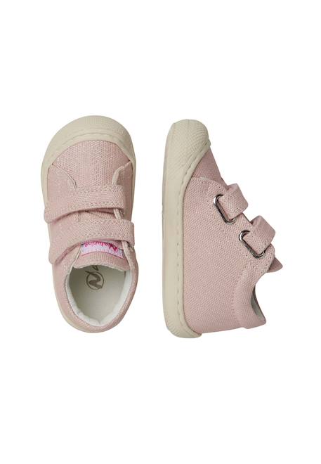 Chaussures en tissu avec paillettes cocoon vl Blanc-+Rose- 9 - vertbaudet enfant 