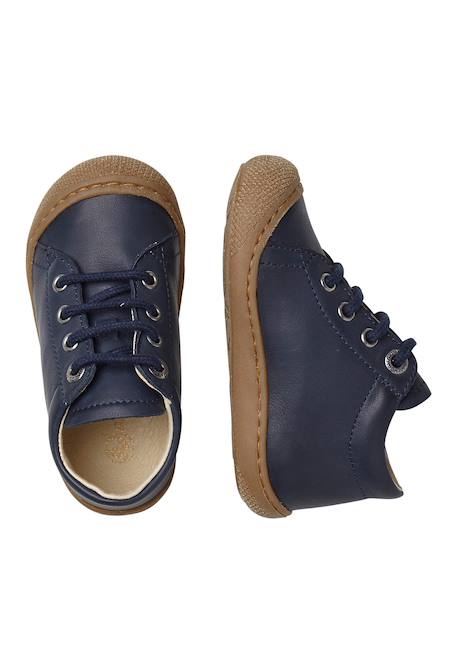 Chaussures premiers pas en cuir cocoon Bleu clair-+Bleu foncé-+Gris-+Jaune-+Sage- 9 - vertbaudet enfant 