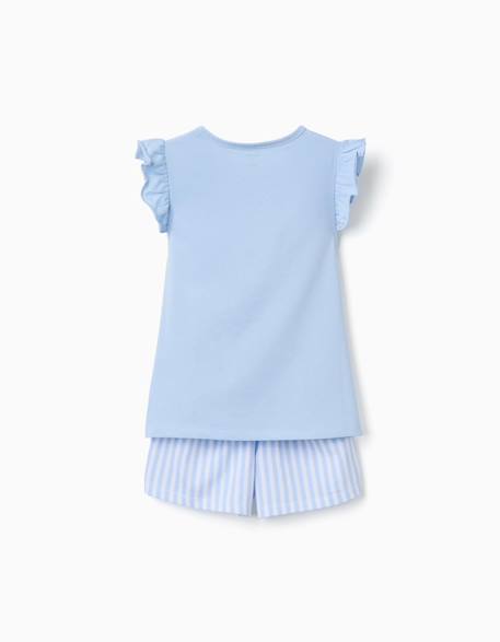 Pyjama en coton à manches courtes avec imprimé stitch Bleu clair 2 - vertbaudet enfant 