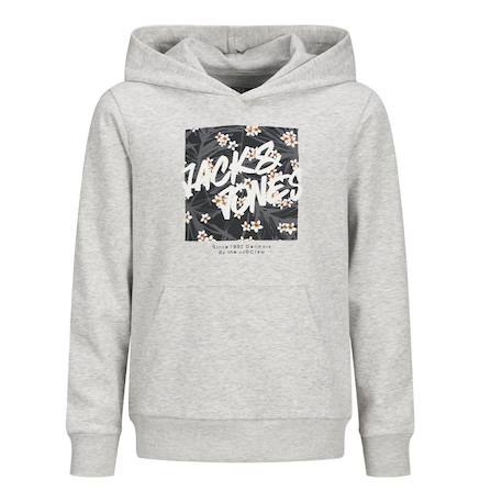 Sweat garçon à capuches hawaii Gris+Marine 3 - vertbaudet enfant 