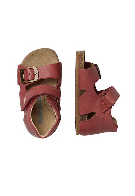Sandales en cuir avec boucle et scratch bea Beige-+Bleu-+Gris-+Jaune-+Marine-+Marron-+Orange-+Rose-+Rouge- 44 - vertbaudet enfant 