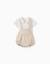 Ensemble body et combinaison en coton Beige clair 1 - vertbaudet enfant 