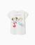 T-shirt en coton avec imprimé minnie et daisy Blanc 1 - vertbaudet enfant 