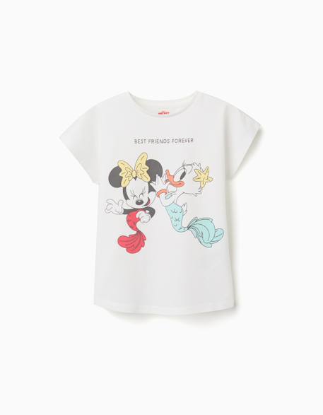 Fille-T-shirt en coton avec imprimé minnie et daisy