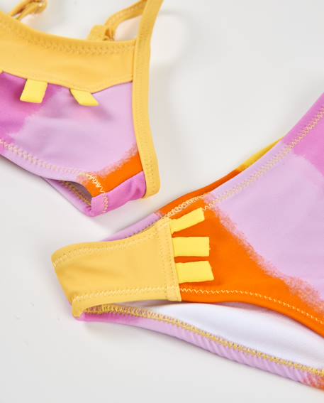 Bikini pour fille en maille avec bretelles décoratives Rose 4 - vertbaudet enfant 