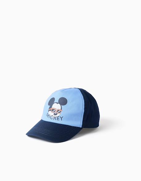 Casquette en sergé de coton avec imprimé mickey Bleu foncé 2 - vertbaudet enfant 