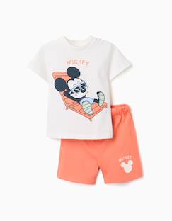 -T-shirt en coton et short avec imprimé mickey