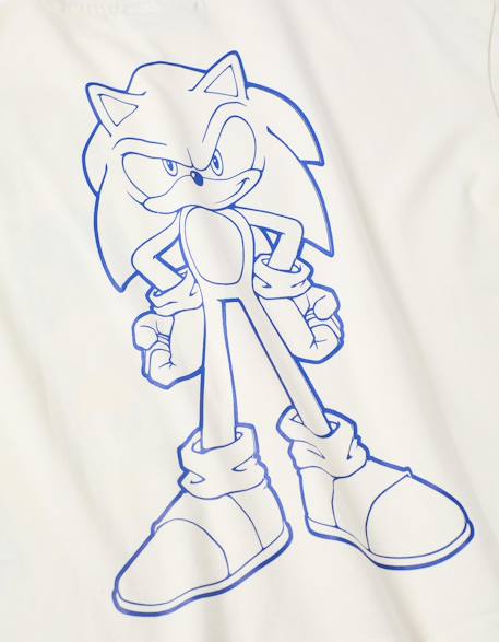 T-shirt en coton avec imprimés sonic & friends Blanc 4 - vertbaudet enfant 