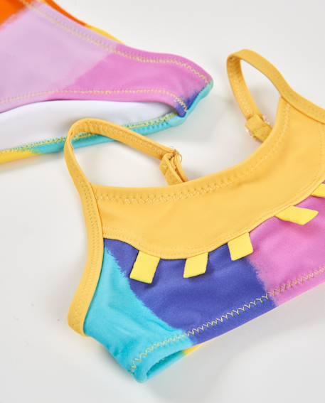 Bikini pour fille en maille avec bretelles décoratives Rose 3 - vertbaudet enfant 