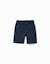 Short midi en sergé avec cinq poches Beige clair+Bleu foncé 5 - vertbaudet enfant 