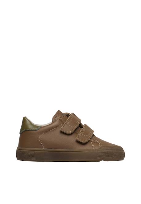 Baskets en cuir eindhoven 2 vl. Bleu foncé-+Marron-vert-+Noir-or- 6 - vertbaudet enfant 