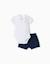 Body-polo avec imprimé mickey + short Bleu foncé 1 - vertbaudet enfant 