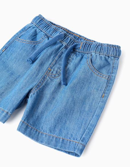 Short midi en jean à enfiler Bleu 3 - vertbaudet enfant 