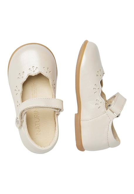Ballerines en cuir olya Beige- 4 - vertbaudet enfant 