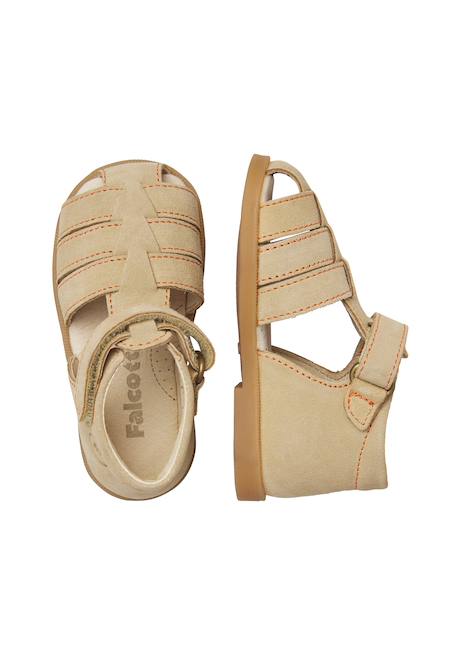 Sandales en daim lombok Beige-+Sage- 4 - vertbaudet enfant 