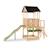 Maisonnette bois fsc toboggan cuisine bac sable panorama 550 Naturel 3 - vertbaudet enfant 