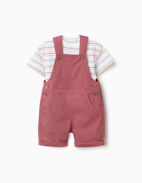 Bébé-Ensemble t-shirt et salopette en coton