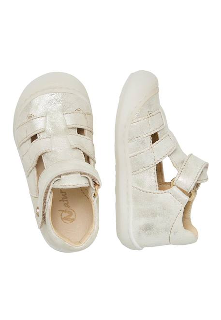 Sandales semi bede Platine-+Rose poudré- 4 - vertbaudet enfant 