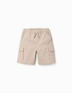 Short long cargo en sergé avec cordon de serrage  - vertbaudet enfant