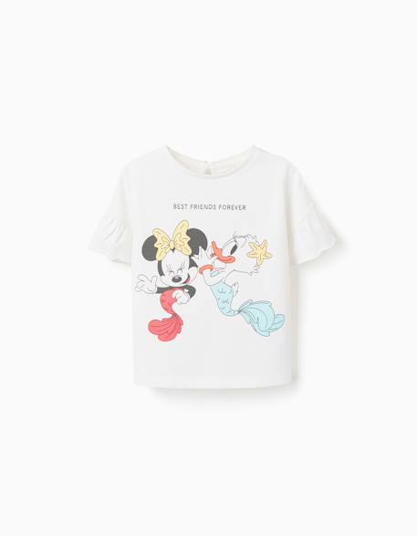 Bébé-T-shirt en coton avec imprimé minnie et daisy