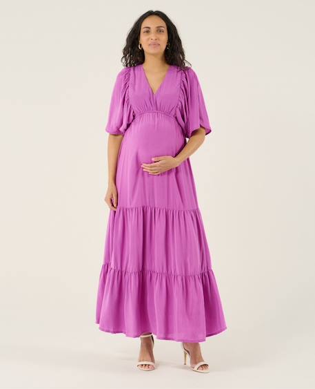 Robe de grossesse et d'allaitement claudette Camel+Petunia 9 - vertbaudet enfant 
