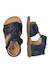 Sandales en cuir à scratch quarzo Marine-+Marron- 4 - vertbaudet enfant 