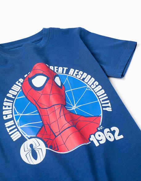 Ensemble t-shirt et short en coton avec imprimé spider-man Rouge 3 - vertbaudet enfant 